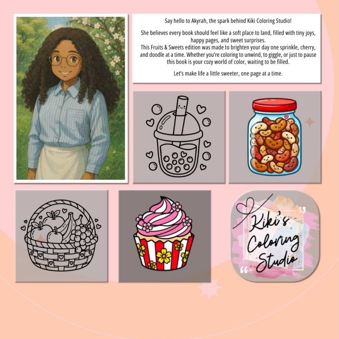 Fruits & Sweets - Coloring Book Bold & Easy - Back Cover