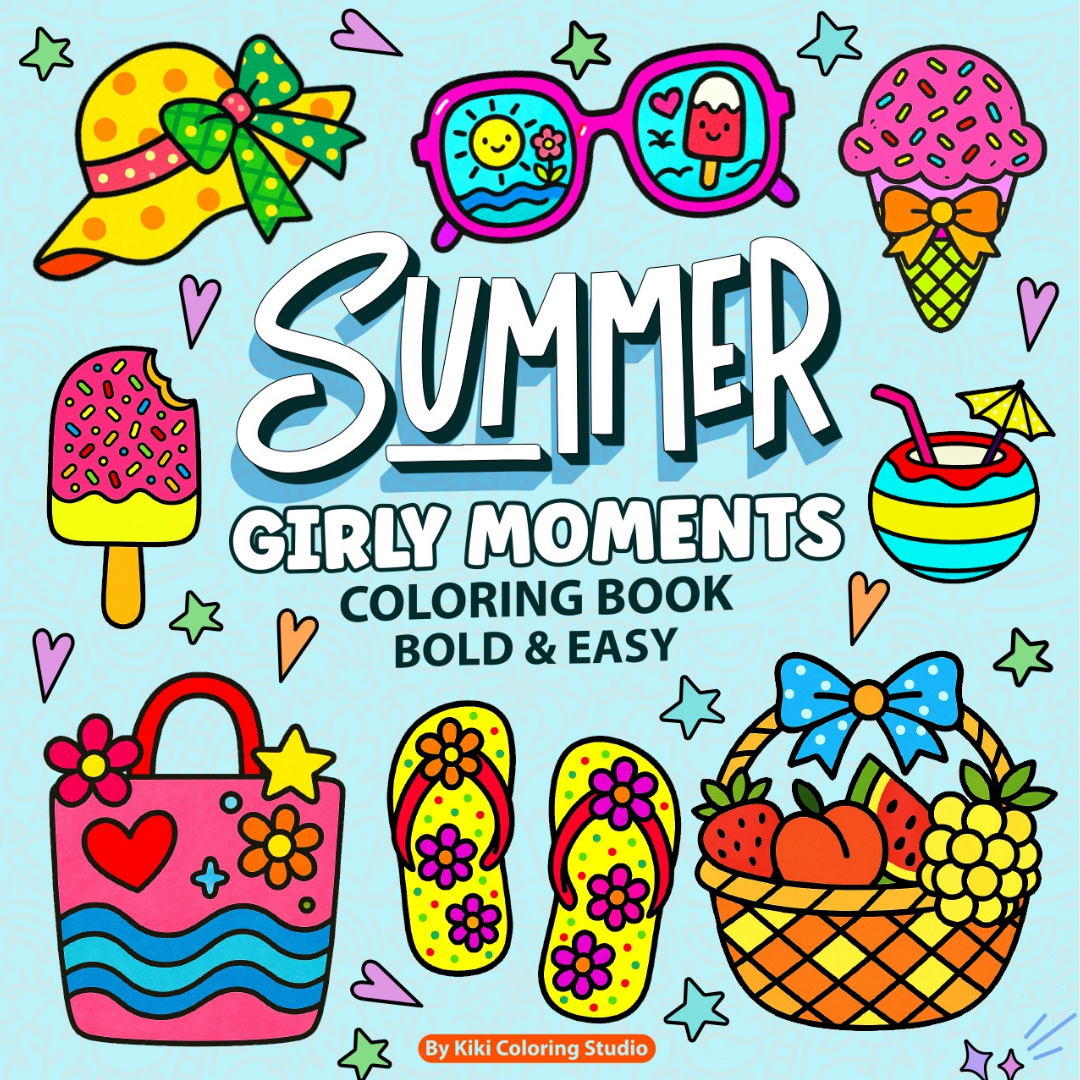 Summer Girly Moments Coloring Book